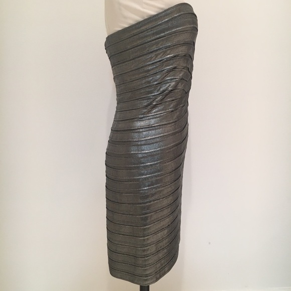 BCBG Gunmetal Bandage Dress - Picture 7 of 8